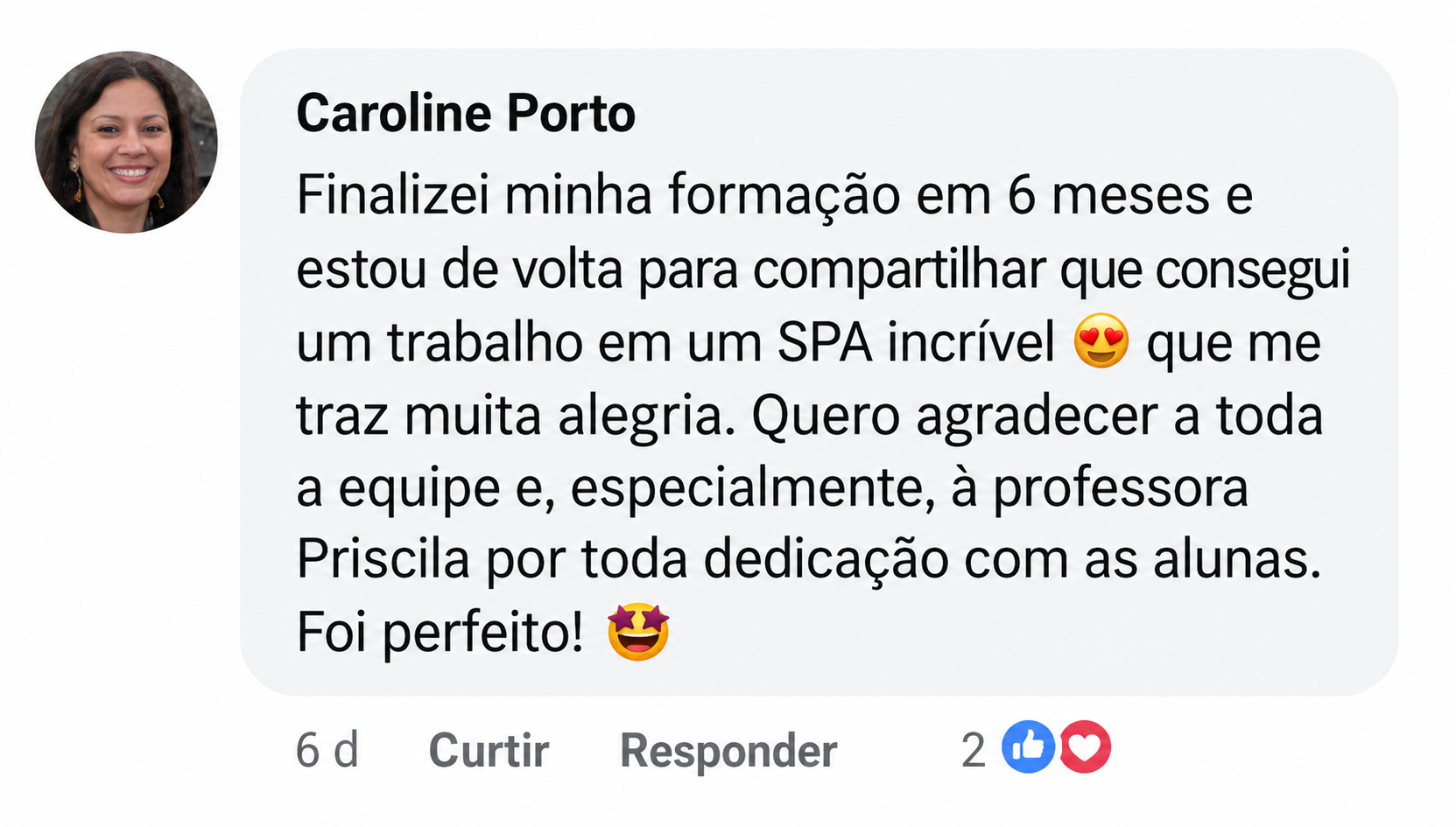 Depoimento de aluna